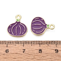 合金エナメルチャーム  玉ねぎのチャーム  ゴールドカラー  15x13x1.5mm  穴：1.6mm&nbsp;ENAM-Q003-03G