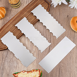 4Pcs 4 Styles Cake Cream Stainless Steel Scraper&nbsp;AJEW-AR0005-76