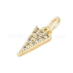 Rack Plating Brass Micro Pave Clear Cubic Zirconia Charms&nbsp;LS-KK-Z060-15G