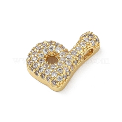 Brass Micro Pave Cubic Zirconia Pendants&nbsp;KK-A300-02G-D