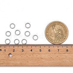 変色しにくい304ステンレススチール製スプリットリング  ダブルループ丸カン  ステンレス鋼色  6x1.2mm  内径約4.8mm  5000個/袋&nbsp;STAS-E010-6x1mm-2