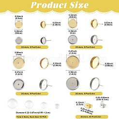 DIY 304 Stainless Steel Flat Round Stud Earring Making Kits&nbsp;DIY-FS0010-53