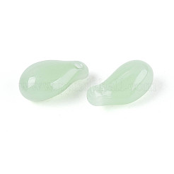 Transparent Glass Teardrop Charms&nbsp;GLAA-T030-03-02