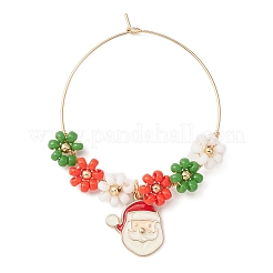 Christmas Theme Alloy Enamel Wine Glass Charms&nbsp;AJEW-JO00190