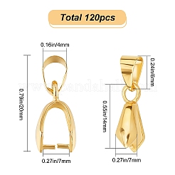 真鍮製アイスピックピンチベイル120個  ゴールドカラー  20x7mm&nbsp;FIND-SC0003-01G