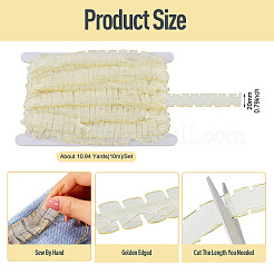 10M Double Layer Polyester Lace Ribbon&nbsp;OCOR-TA0004-14H