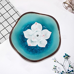 1Pc Lotus Porcelain Incense Burners Holder&nbsp;AJEW-DJ0002-27