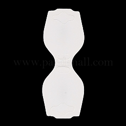折りたたみ式白紙ディスプレイカード  ネックレスやブレスレットに使用  ホワイト  9x3.3x0.05cm&nbsp;CDIS-L009-03