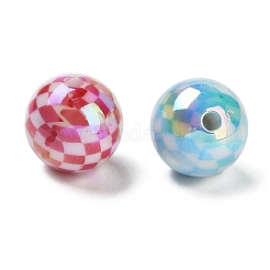 UV Plating Rainbow Iridescent Acrylic Beads&nbsp;OACR-O008-02A