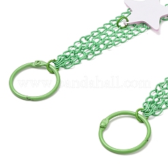 Acrylic Star Charm Iron Chain Bag Decorative Chains&nbsp;HJEW-OC00299