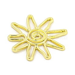 ラックメッキ合金ペンダント  太陽のある多角形  ゴールドカラー  31x31x1.5mm  穴：8x2mm&nbsp;FIND-M022-02G