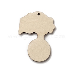 Ball Single Face Printed Wood Pendants&nbsp;X-WOOD-H102-02E