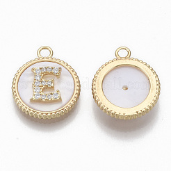 Brass Micro Pave Cubic Zirconia Pendants&nbsp;KK-T062-04E-NF