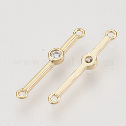 Brass Cubic Zirconia Links connectors&nbsp;KK-N216-24