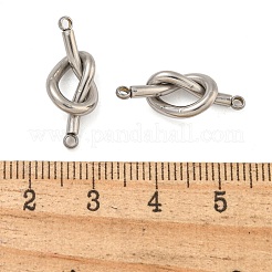 304ステンレススチールノットリンクコネクタチャーム  ステンレス鋼色  21.5x9x5mm  穴：1.4mm&nbsp;STAS-K290-02P