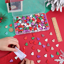 300Pcs 2-Hole Spray Painted Wooden Buttons&nbsp;BUTT-SP0001-02