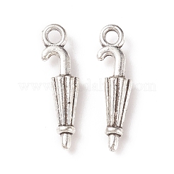 亜鉛チベット風合金ペンダント  カドミウムフリー＆ニッケルフリー＆鉛フリー  umbrell  アンティークシルバー  19x4mm  穴：1mm&nbsp;PALLOY-ZN44853-AS-FF