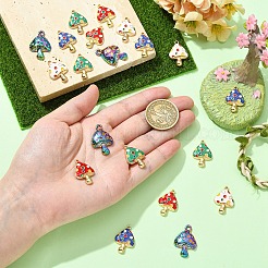 20Pcs 5 Styles Alloy Enamel Pendants&nbsp;ENAM-YW0009-49