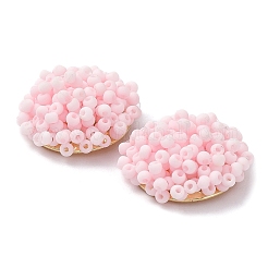 Glass Seed Beaded Cabochons&nbsp;FIND-G058-02J