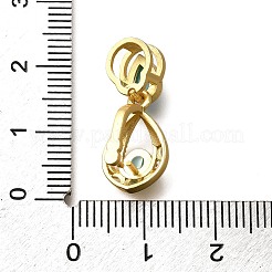 真鍮のアイスピックピンチベイル  合成ターコイズ付き  カドミウムフリー＆鉛フリー  ラックめっき  長持ちメッキ  ゴールドカラー  22mm&nbsp;KK-M313-15G-04