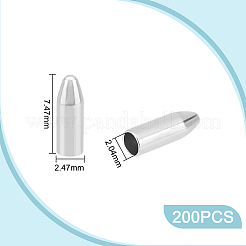 200Pcs 304 Stainless Steel Cord Ends&nbsp;STAS-UN0052-38