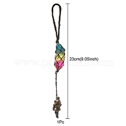 Natural 7 Chakra Stones Chips Tassel Curtain Tiebacks&nbsp;MAKN-YWC0001-04