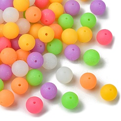 100 個のシリコン焦点ビーズ  ラウンド  ミックスカラー  15mm  穴：2mm&nbsp;SIL-CJ0002-06