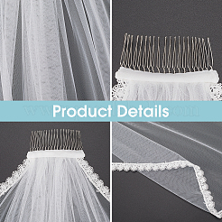Nylon Mesh Bridal Veils&nbsp;AJEW-WH20018-77