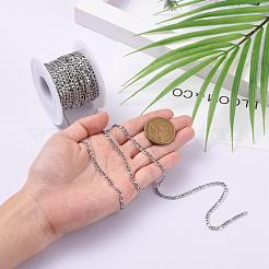 Tarnish Resistant 304 Stainless Steel Mother-Son Chains&nbsp;CHS-K001-32-3mm