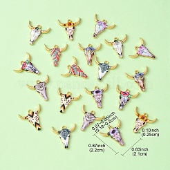 20Pcs 10 Styles Printed Alloy Pendants&nbsp;ENAM-YW0003-86