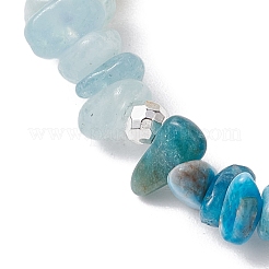 Natural & Synthetic Mixed Gemstone Chips Stretch Bracelets&nbsp;BJEW-JB11068