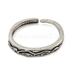 女性用合金カフリング  アンティークシルバー  usサイズ12 3/4(22mm)&nbsp;RJEW-A034-05AS