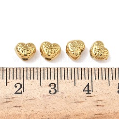 304ステンレススチールビーズ  ハート  イオンプレーティング（ip）  18KGP本金メッキ  5x6x4mm  穴：1.5mm&nbsp;X-STAS-D204-42G