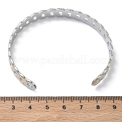 304 Stainless Steel Cuff Bangles&nbsp;BJEW-A160-03PG