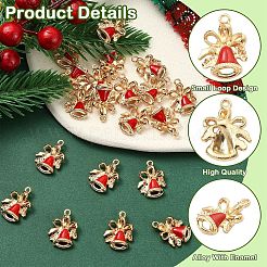 20Pcs Christmas Bell Alloy Enamel Pendants&nbsp;ENAM-YW0006-08