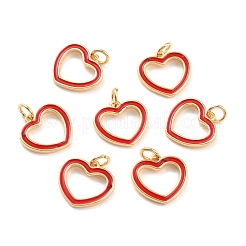 Real 18K Gold Plated Brass Enamel Charms&nbsp;KK-Z020-01