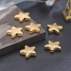 合金ビーズ  鉛フリー＆ニッケルフリー＆カドミウムフリー  スター  マットゴールドカラー  12.5x14x4mm  穴：1.5mm&nbsp;TIBEB-A004-018MG-NR