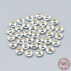925スターリングシルバースペーサービーズ  ソーサービーズ  銀  5x2.5mm  穴：1.5mm&nbsp;STER-T002-207S