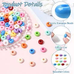 Baking Paint Acrylic European Large Hole Beads&nbsp;FIND-CJZ0001-002