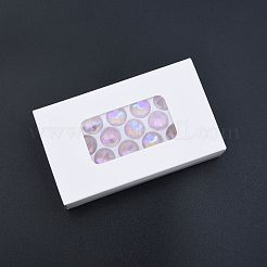 ポインテッド バック電気メッキ ファセット ガラス ペンダント  スノーフレーク  ピンク  14x12.5x7mm  穴：1.2mm&nbsp;EGLA-N006-047
