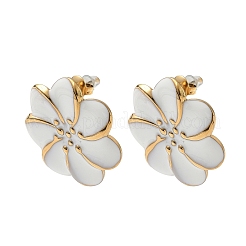 304 Stainless Steel Flower Stud Earrings&nbsp;LS-EJEW-A147-01G