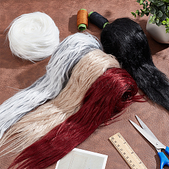 Imitation Hair Faux Fur Fabric&nbsp;DIY-WH0581-02A