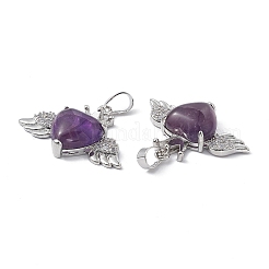 Natural Amethyst Pendants&nbsp;G-P492-02P-03