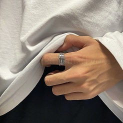 Brass Stripe Cuff Open Rings for Men&nbsp;WGF14CC-01