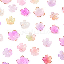 200Pcs 10 Styles Mixed Styles Acrylic Bead Caps&nbsp;OACR-FS0002-51B