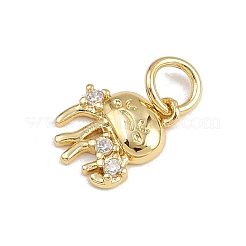 Brass Micro Pave Cubic Zirconia Pendants&nbsp;KK-A269-04D-G