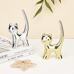 Porcelain Cat Shape Home Display Decorations&nbsp;DJEW-FG0001-10