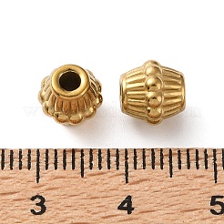 304ステンレススチールスペーサービーズ  双円錐形  ゴールドカラー  7x7mm  穴：2.2mm&nbsp;SA-L001-01G-02