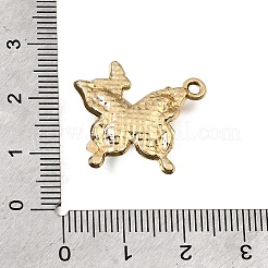 UVメッキ合金クリスタルラインストーンペンダント  ガラスと  蝶のチャーム  ミックスカラー  ゴールドカラー  21x23x6mm  穴：1.9mm&nbsp;RB-CBAD37D-22G