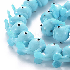 Handmade Bumpy Lampwork Beads Strands&nbsp;LAMP-S194-018-B01